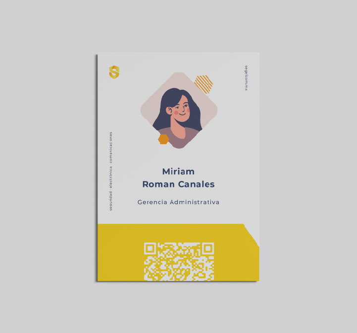 Mockup de tarjeta digital de SGELCOM