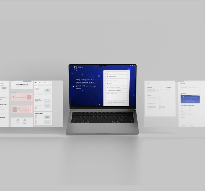 Mockup sitio web de Global Cybersec